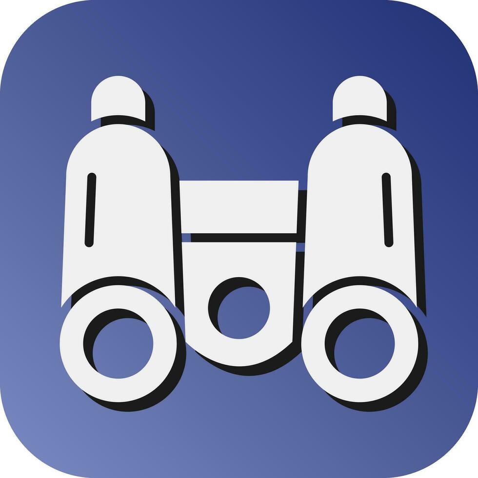 Binoculars Vector Glyph Gradient Background Icon For Personal And Commercial Use.