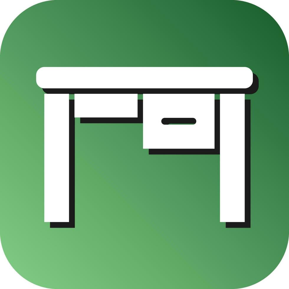 Desk Vector Glyph Gradient Background Icon For Personal And Commercial Use.