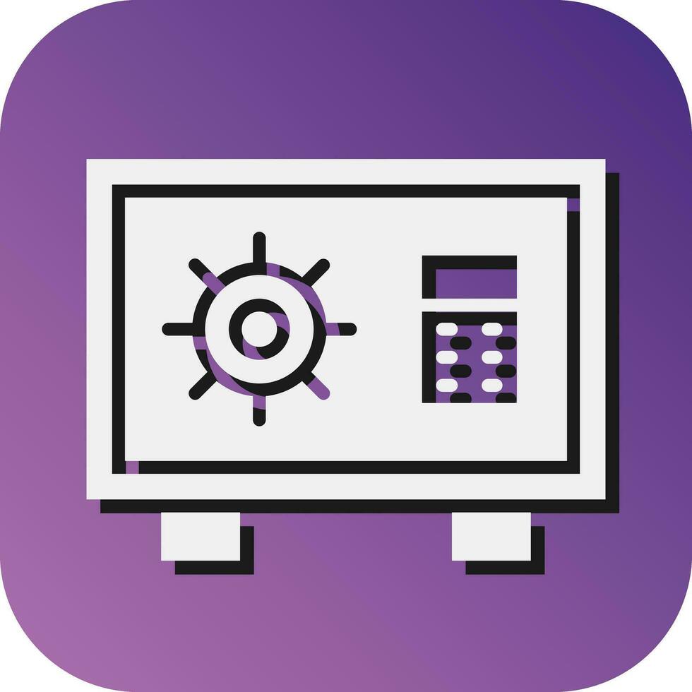 Safety Box Vector Glyph Gradient Background Icon For Personal And Commercial Use.