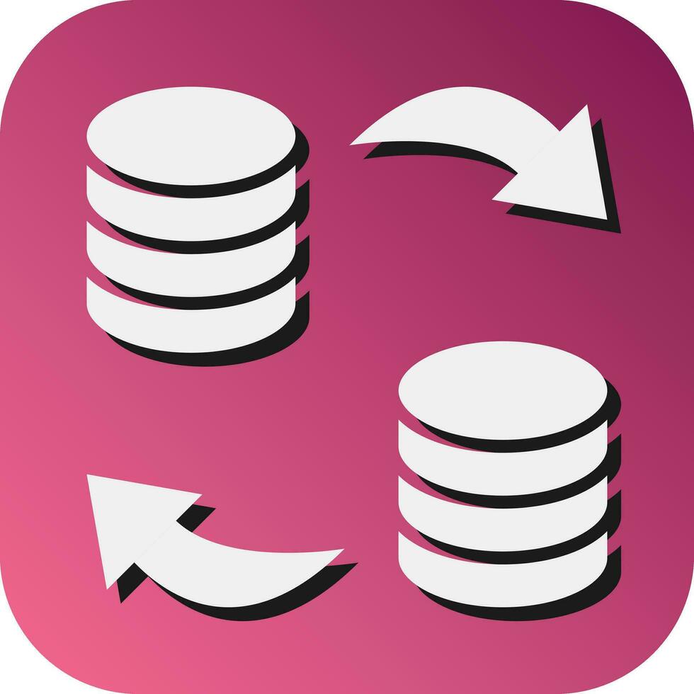 Data Transfer Vector Glyph Gradient Background Icon For Personal And Commercial Use.