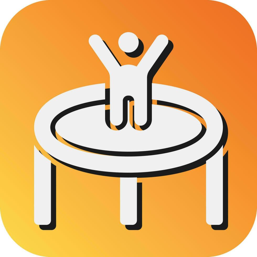 Trampoline Vector Glyph Gradient Background Icon For Personal And Commercial Use.