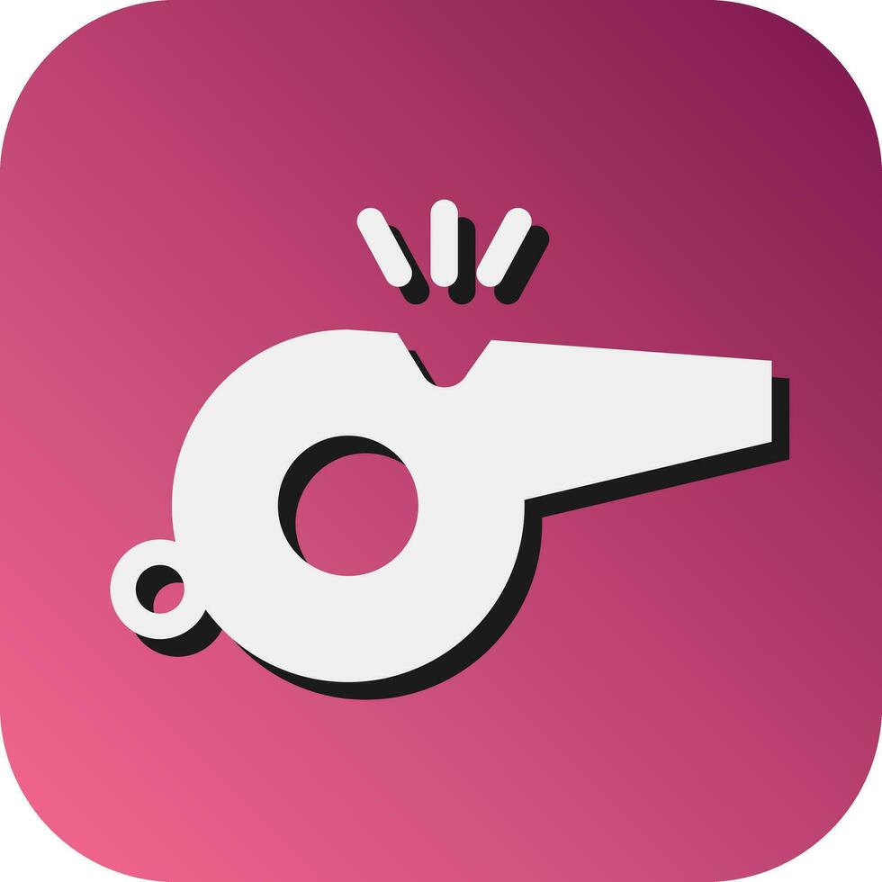 Whistle  Vector Glyph Gradient Background Icon For Personal And Commercial Use.