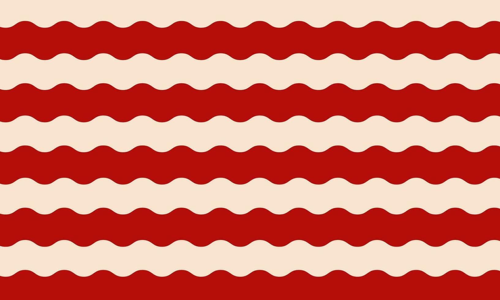 Background of simple red wavy thick vector stripes