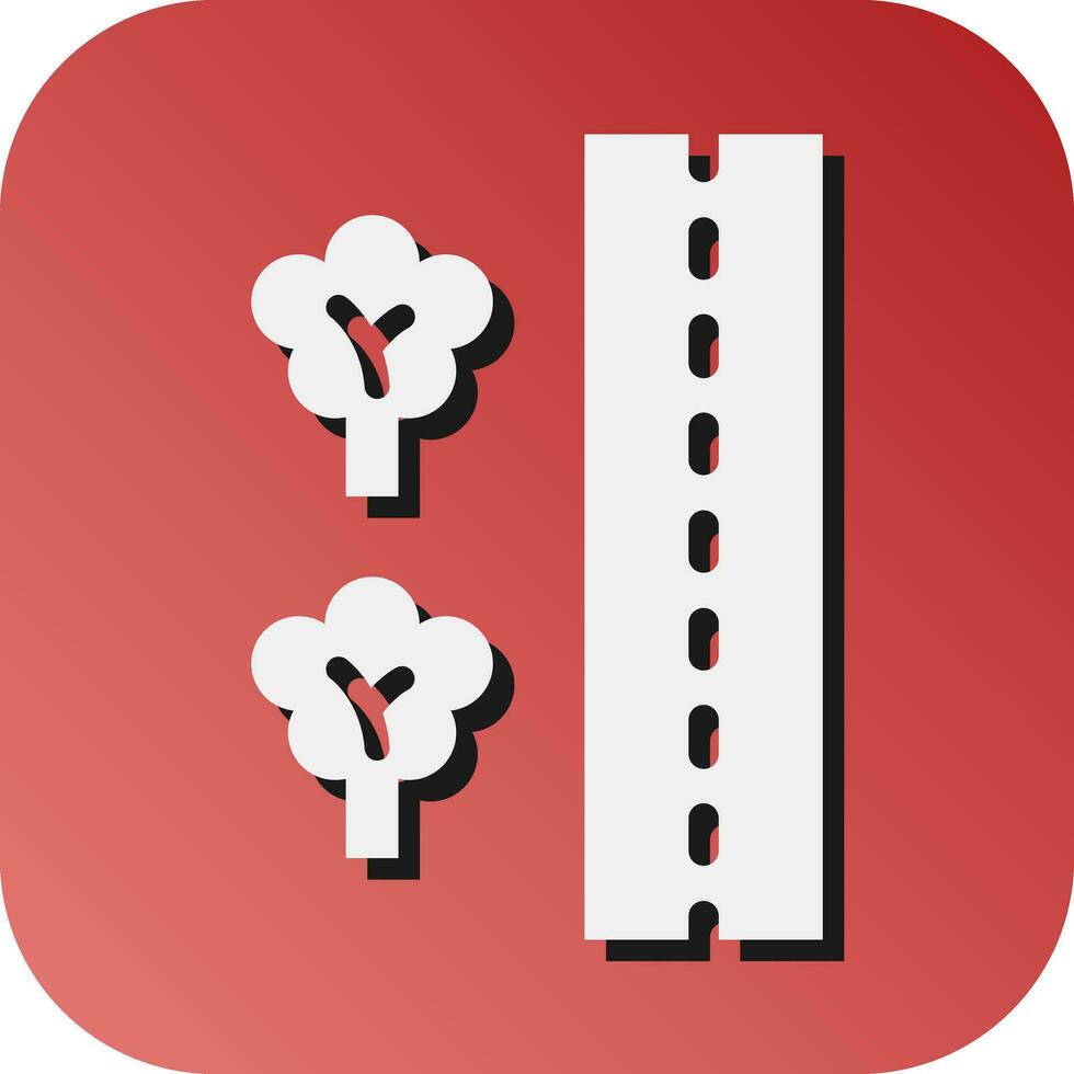 Roadside  Vector Glyph Gradient Background Icon For Personal And Commercial Use.