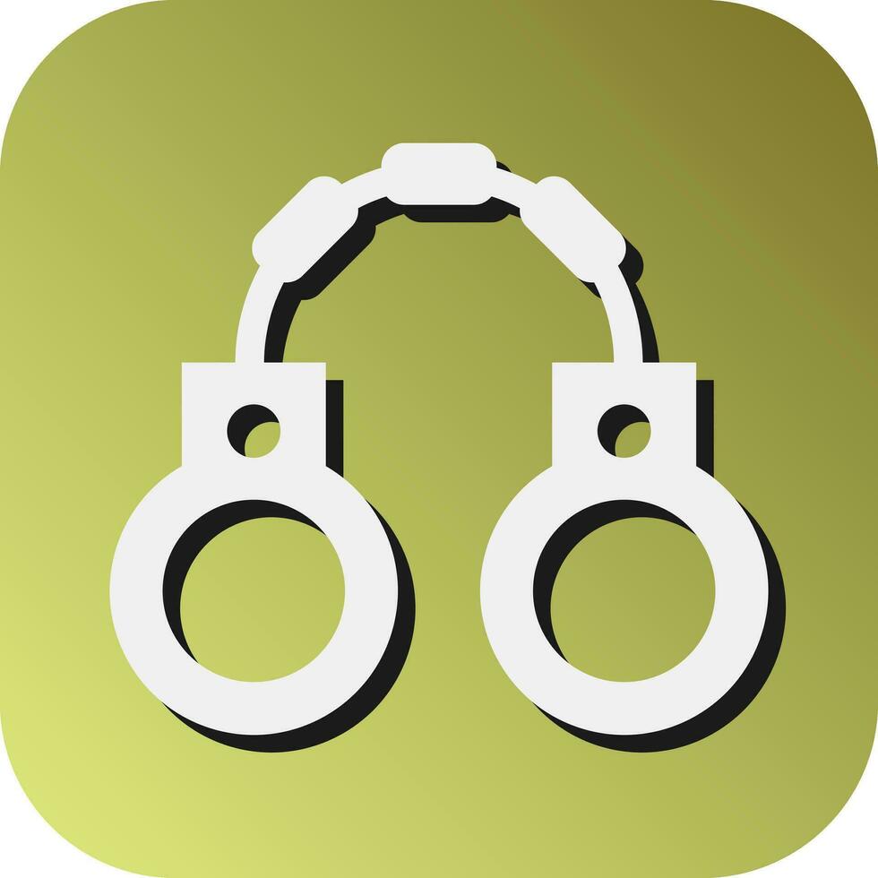 Handcuffs  Vector Glyph Gradient Background Icon For Personal And Commercial Use.