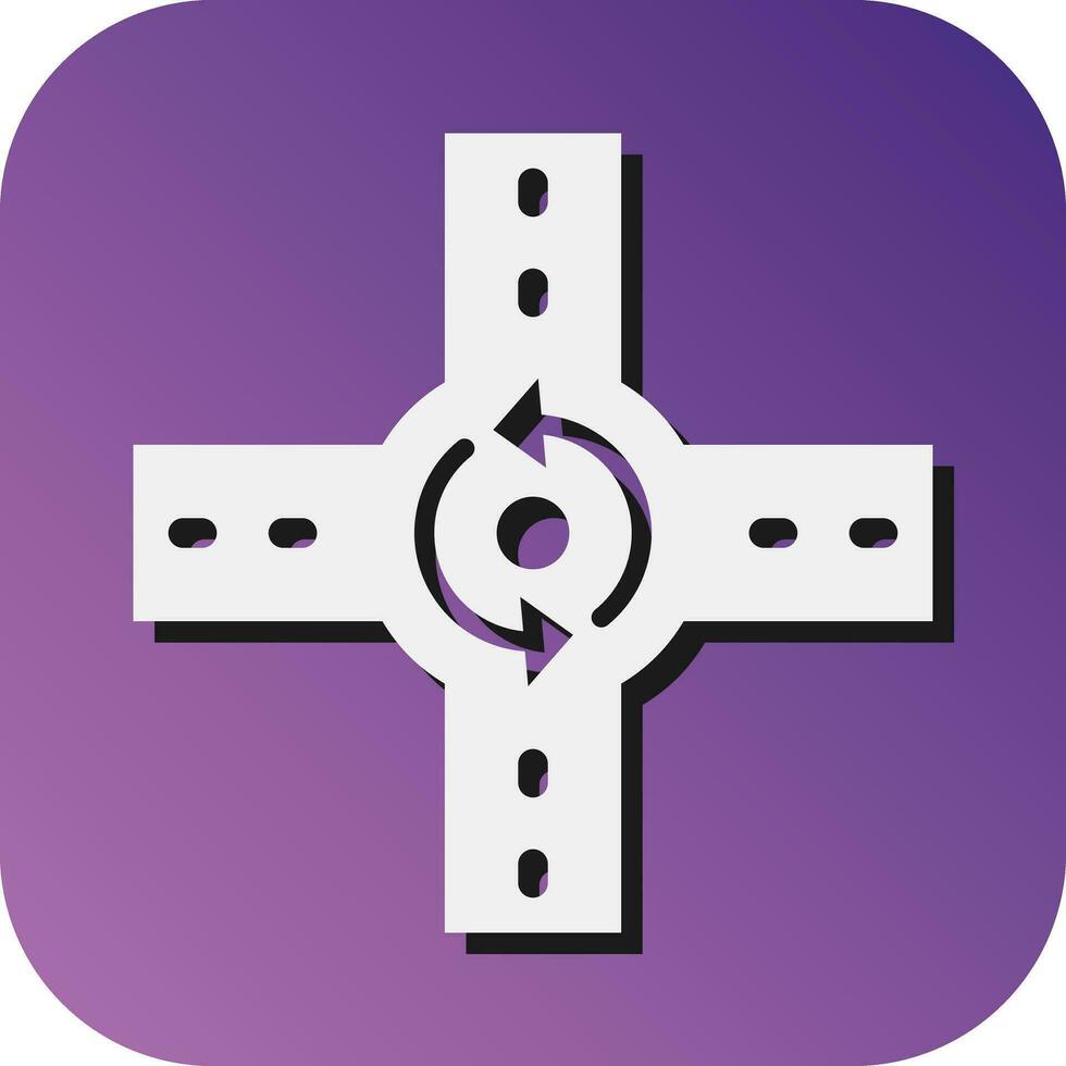Roundabout  Vector Glyph Gradient Background Icon For Personal And Commercial Use.