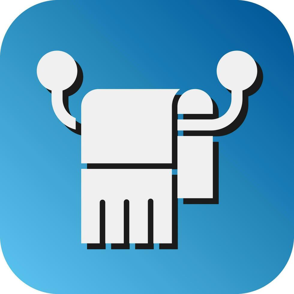 Towel Vector Glyph Gradient Background Icon For Personal And Commercial Use.