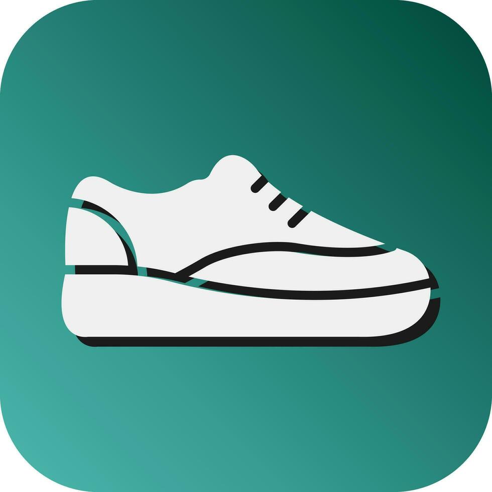 Gym Shoes Vector Glyph Gradient Background Icon For Personal And Commercial Use.