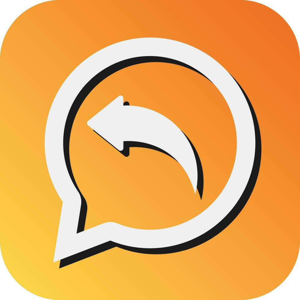 Response Vector Glyph Gradient Background Icon For Personal And Commercial Use.