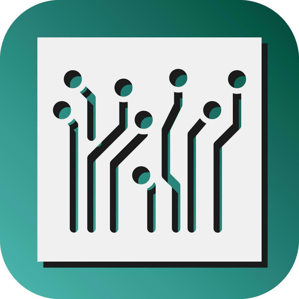 Circuit Vector Glyph Gradient Background Icon For Personal And Commercial Use.