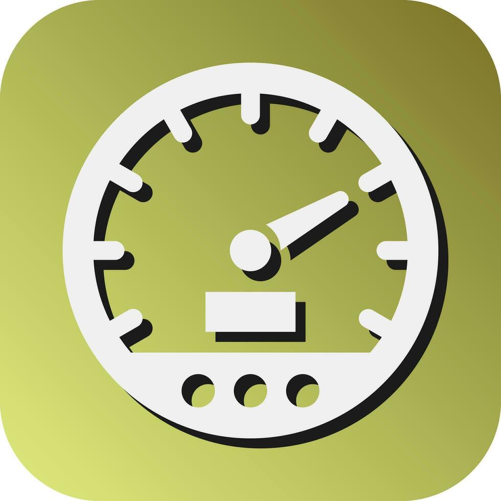 Speedometer Vector Glyph Gradient Background Icon For Personal And Commercial Use.