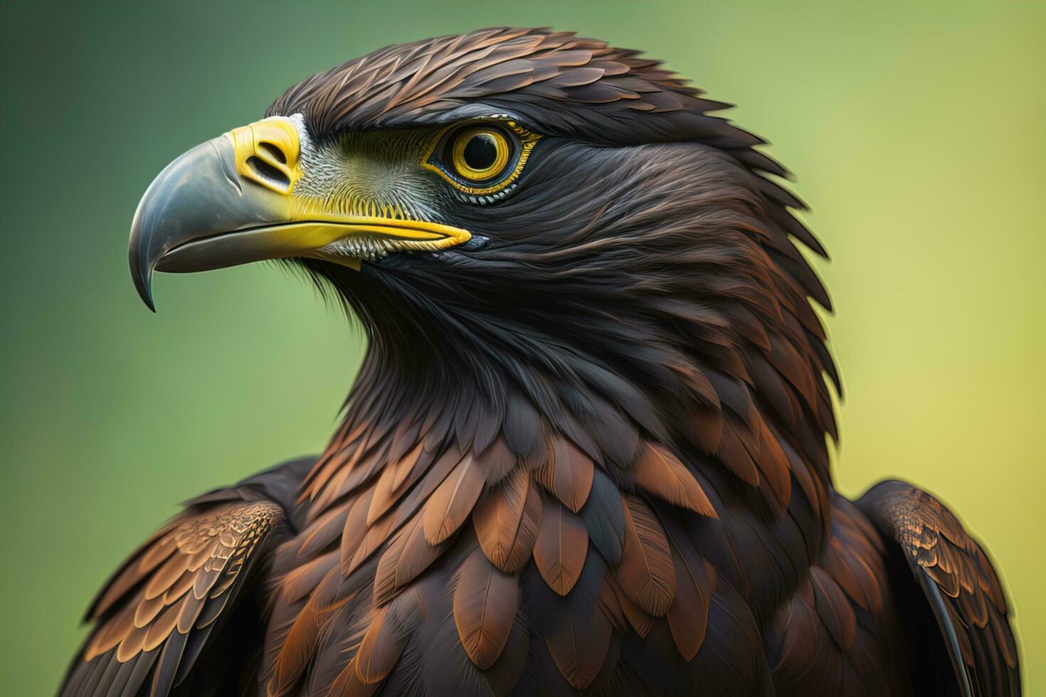 AI generated Portrait of a Golden Eagle, Aquila chrysaetos. generative ai photo