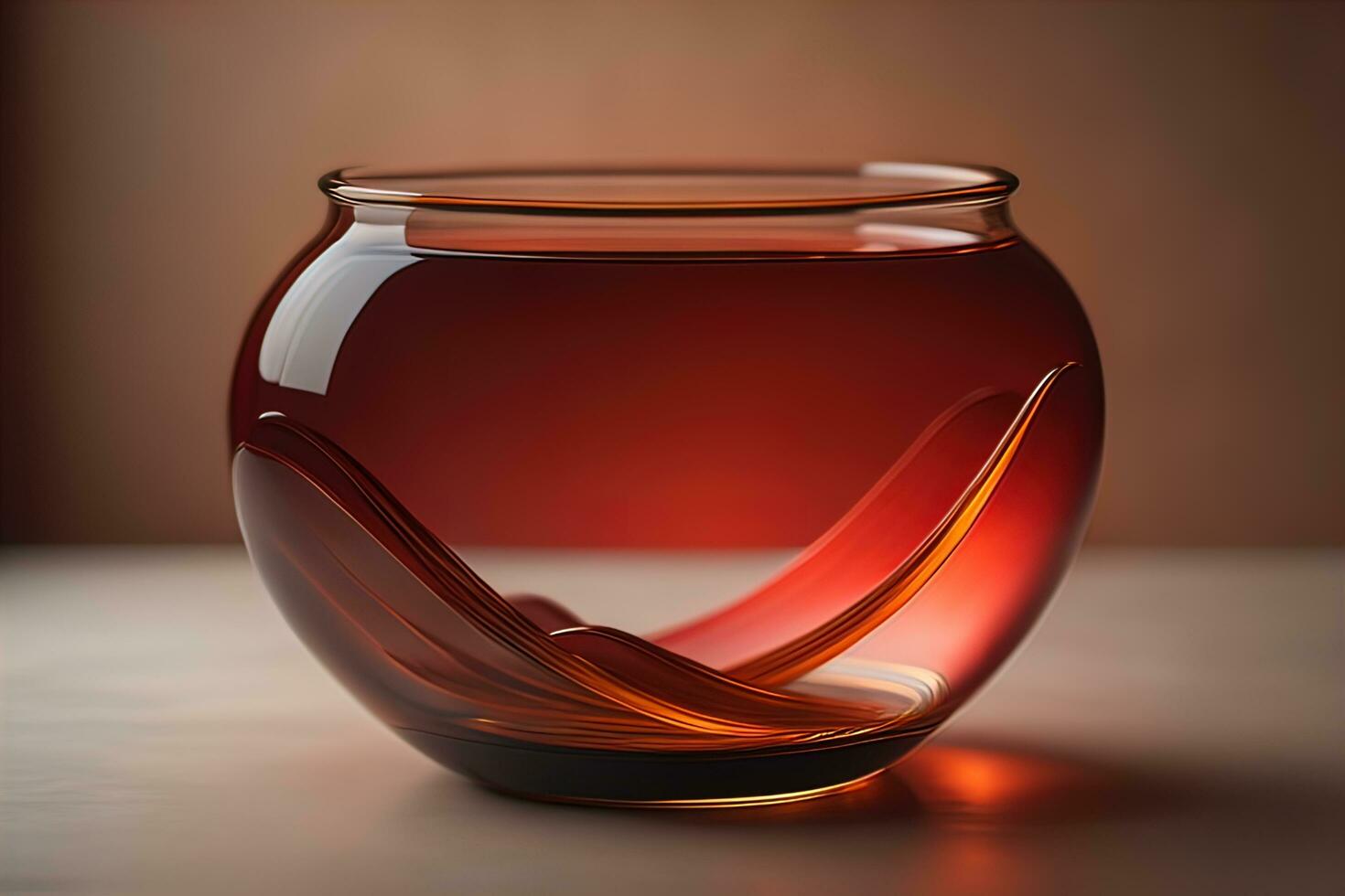 AI generated Colorful glass pot on a dark background. ai generative photo
