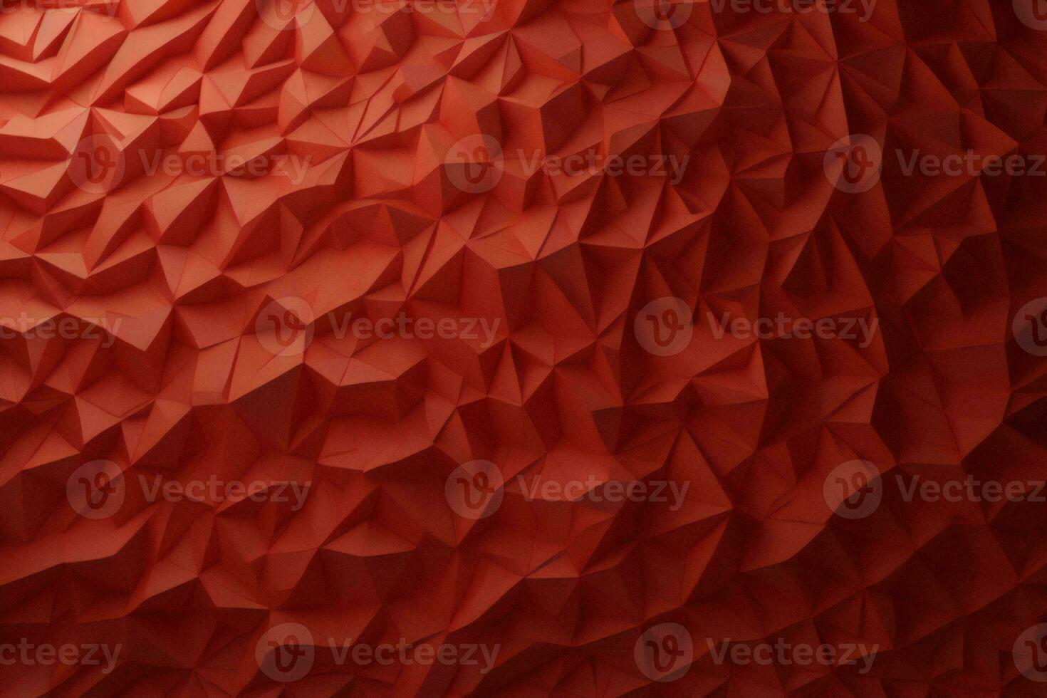 AI generated Abstract background of red polygonal origami. generative ai photo