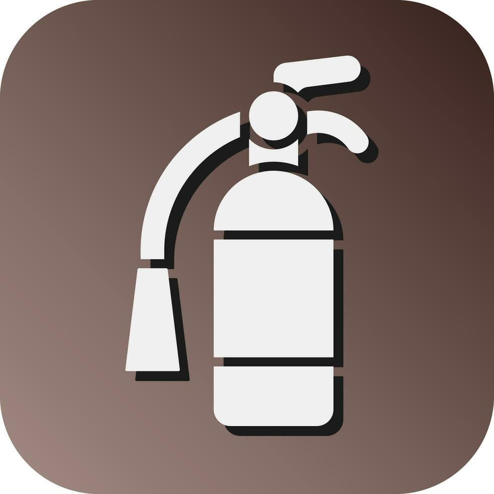 Fire Extinguisher Vector Glyph Gradient Background Icon For Personal And Commercial Use.