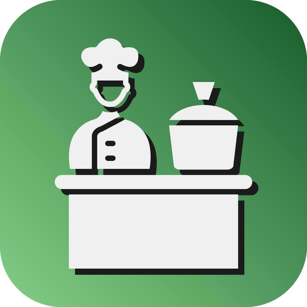 Cooking Show Vector Glyph Gradient Background Icon For Personal And Commercial Use.