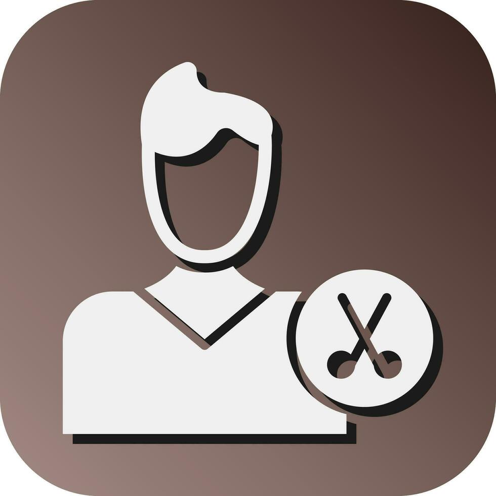 Barber Vector Glyph Gradient Background Icon For Personal And Commercial Use.