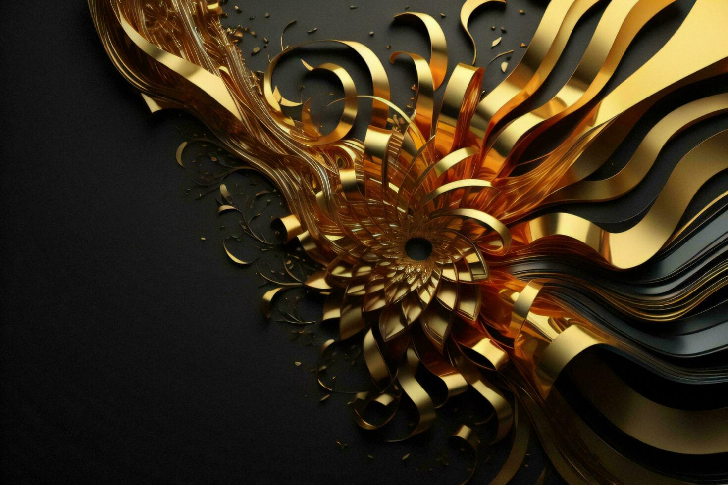 AI generated Abstract wavy pattern. generative ai photo