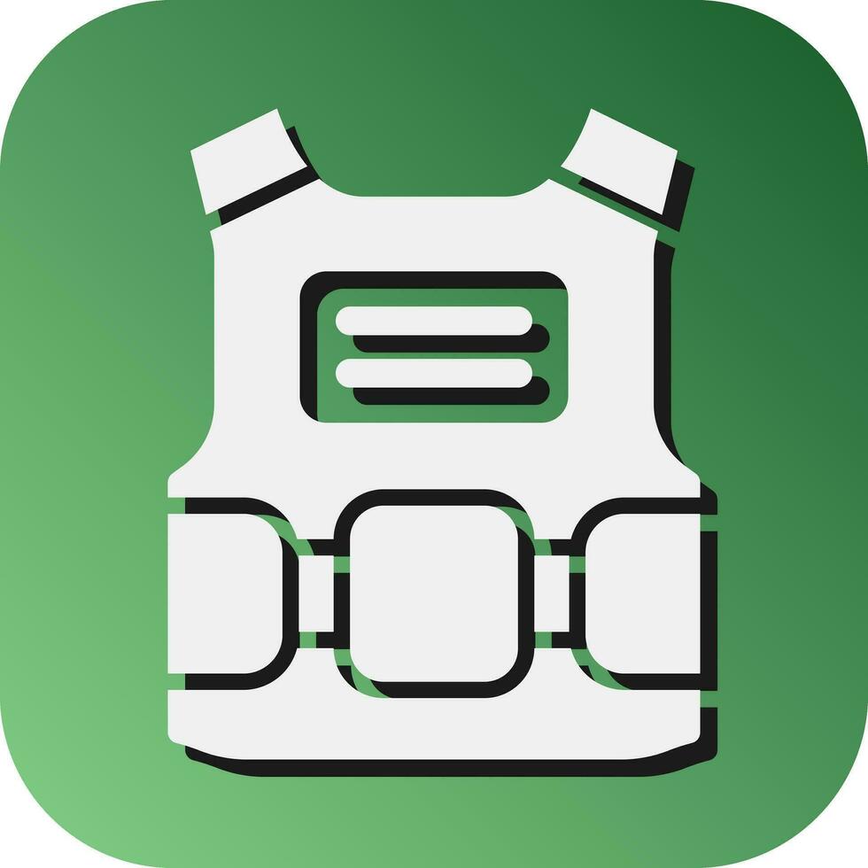 Bullet Proof Vest Vector Glyph Gradient Background Icon For Personal And Commercial Use.