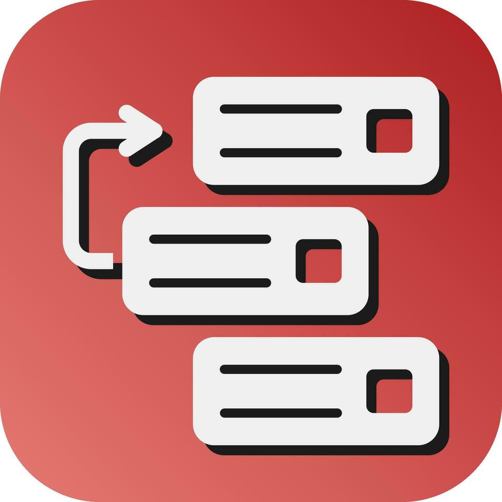 Backlog Vector Glyph Gradient Background Icon For Personal And Commercial Use.