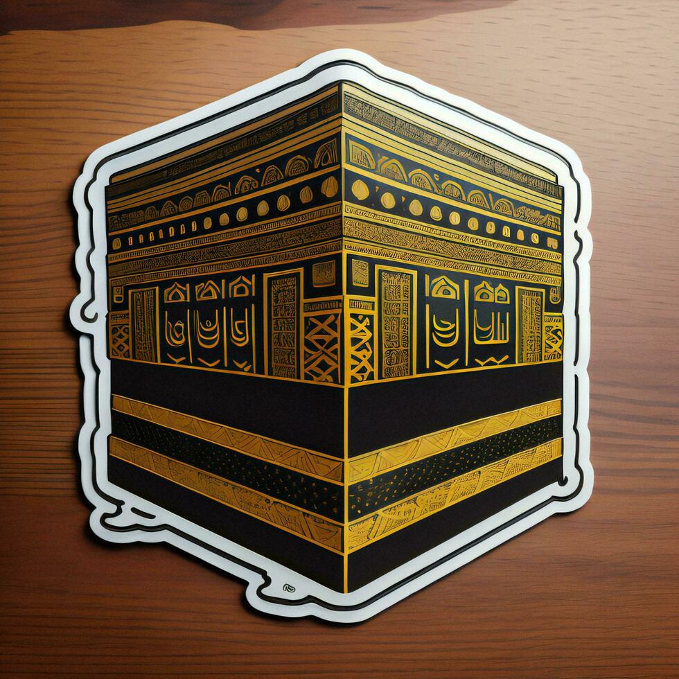 AI generated Islamic holy place of Kaaba. generative ai photo