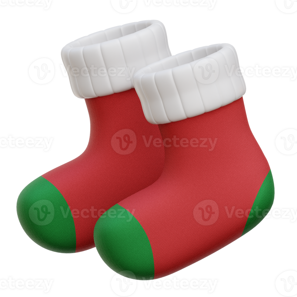 Christmas Sock 3D Icon Illustrations png
