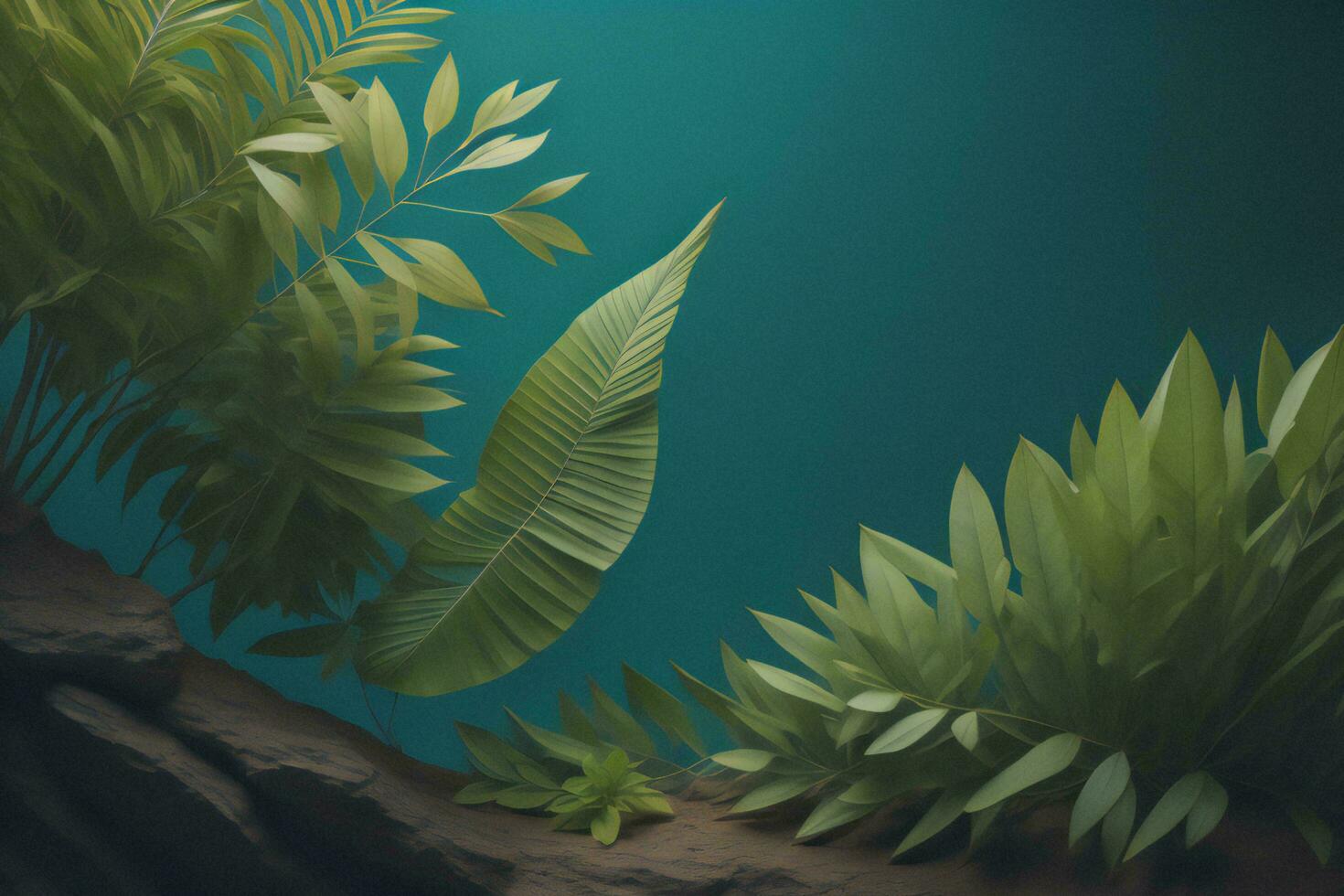 AI generated Tropical leaves background. generative ai photo