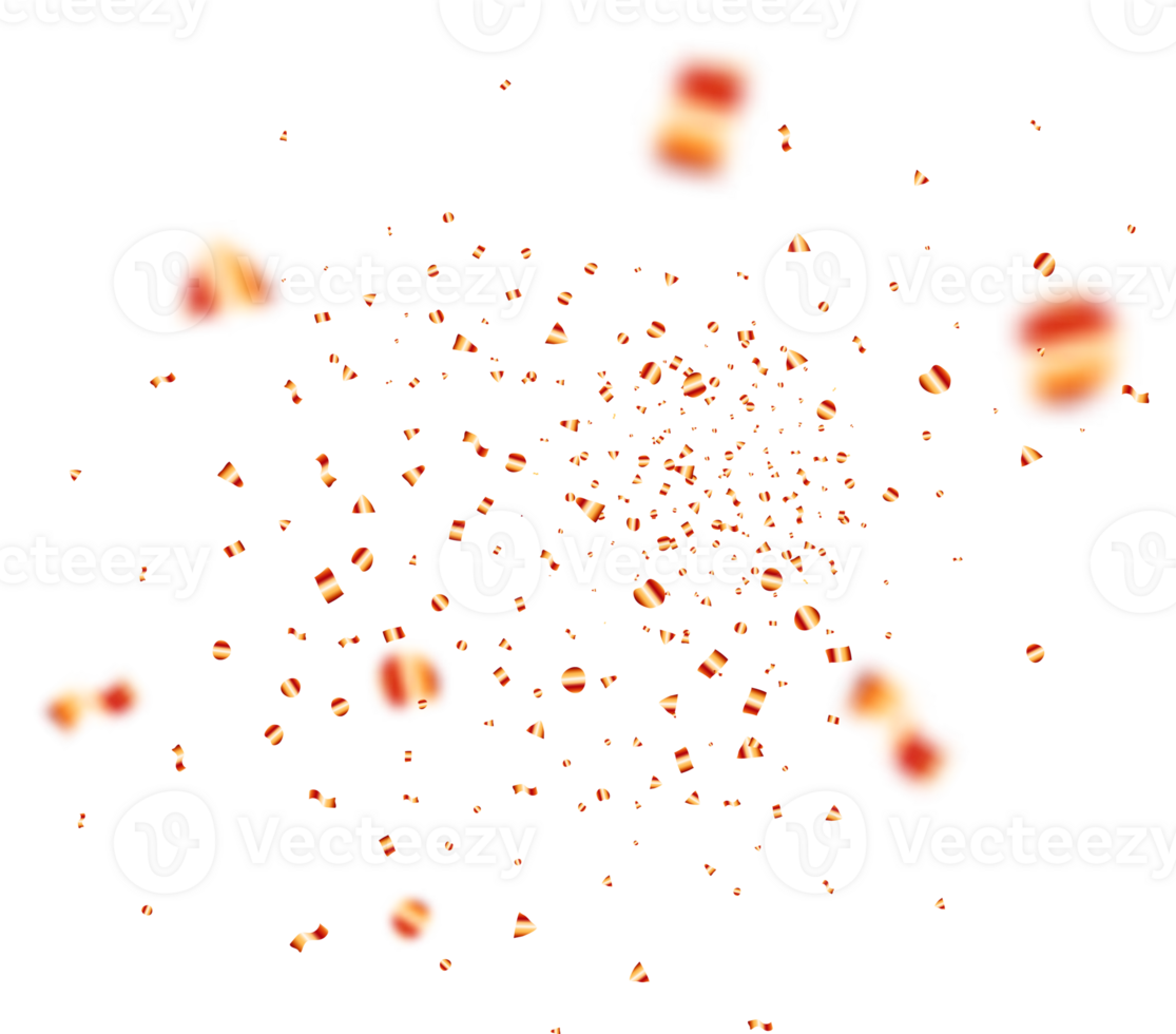 3D Party Gold Confetti png