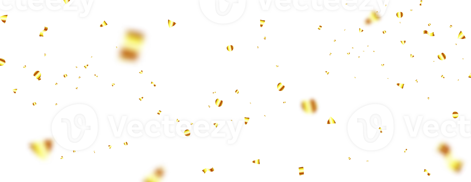 3D Party Gold Confetti png