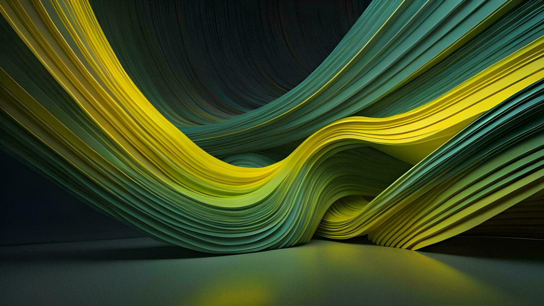 AI generated wavy surface. Futuristic background. generative ai photo