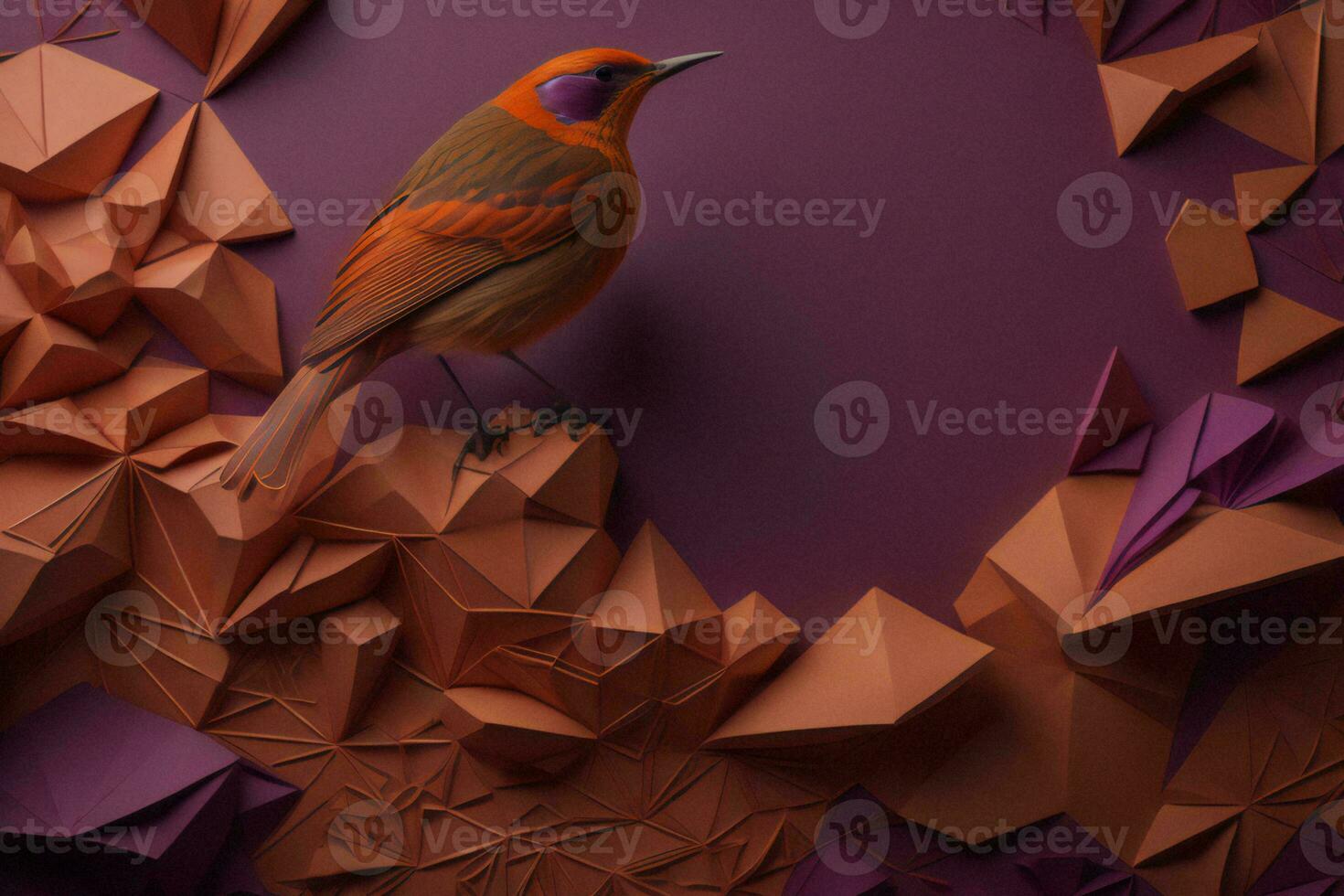 ai generado resumen antecedentes con bajo escuela politécnica origami aves. generativo ai foto