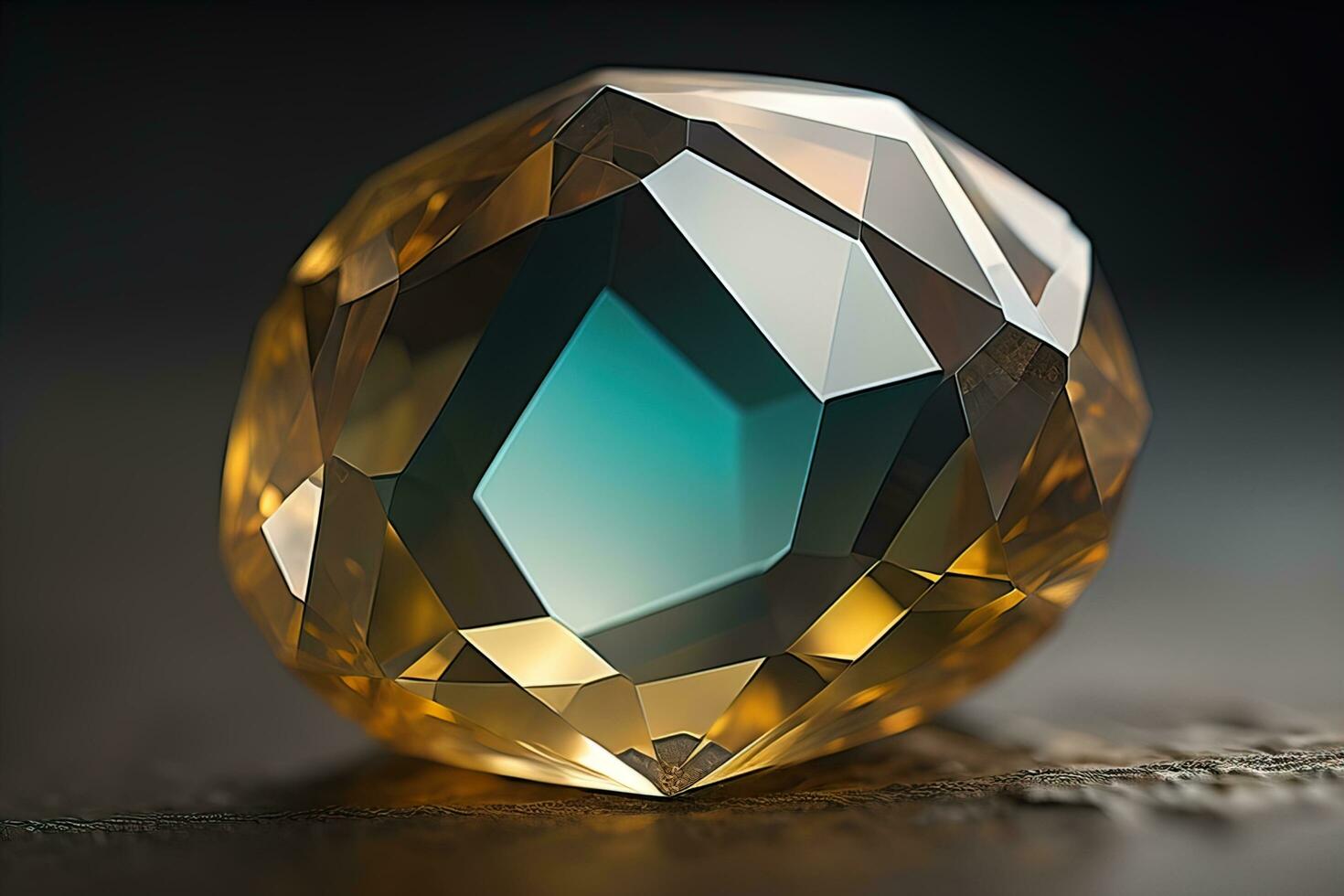 AI generated Brilliant multicolored sapphire on a surface. ai generative photo