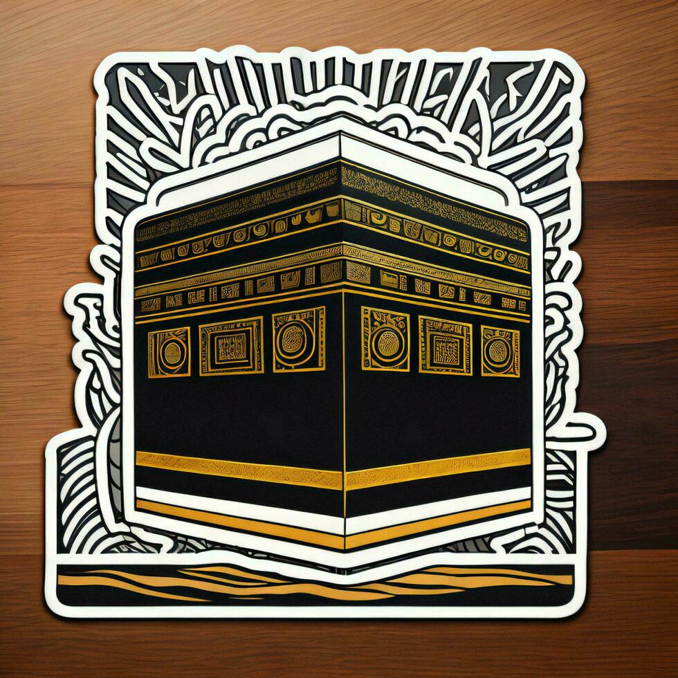 AI generated Islamic holy place of Kaaba. generative ai photo