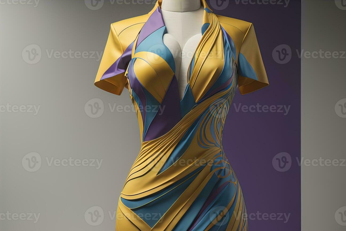 ai generado De las mujeres vestir en un maniquí en un Moda almacenar. ai generativo foto