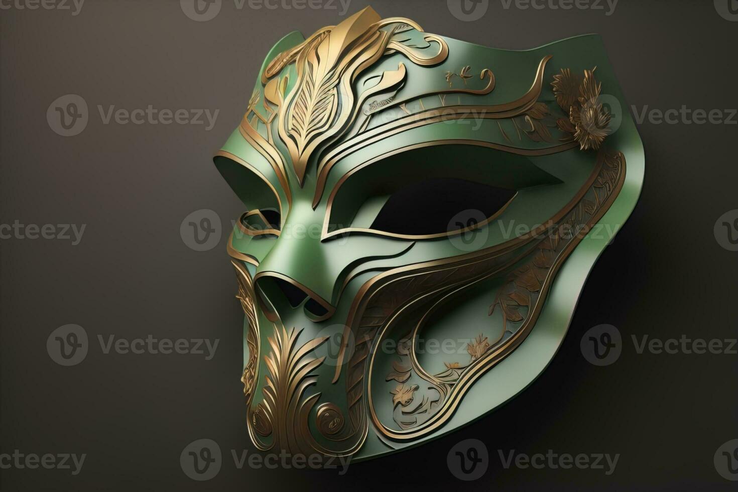 AI generated Mardi Gras mask isolated on solid color background. ai generative photo