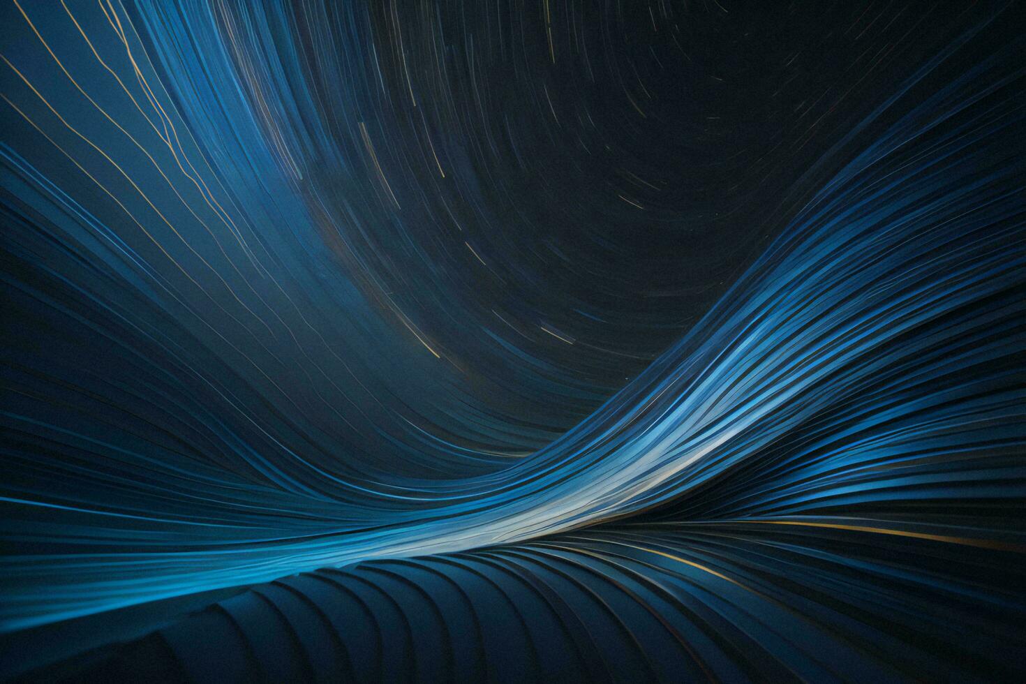 AI generated Abstract blue background, futuristic wavy illustration, computer-generated image. ai generated photo