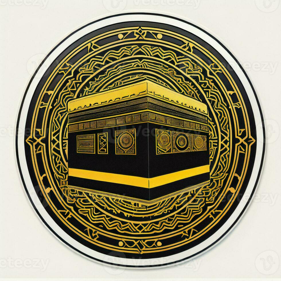 AI generated Islamic holy place of Kaaba. generative ai photo