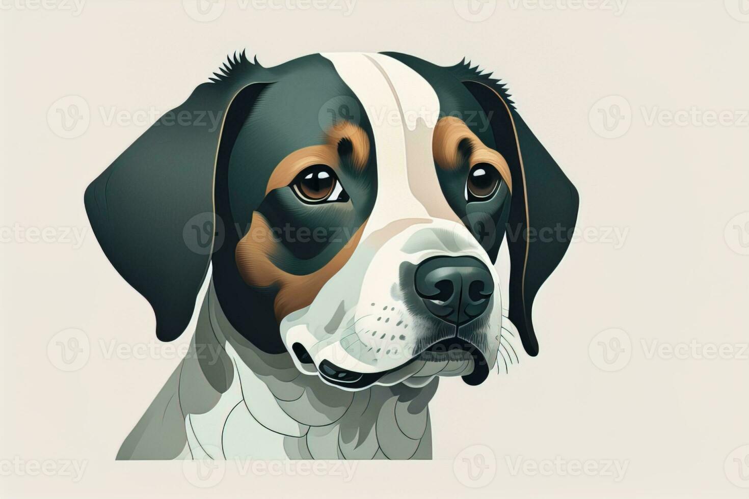 AI generated Cute and Adorable Vector illustration in flat style on solid color background. ai generative photo