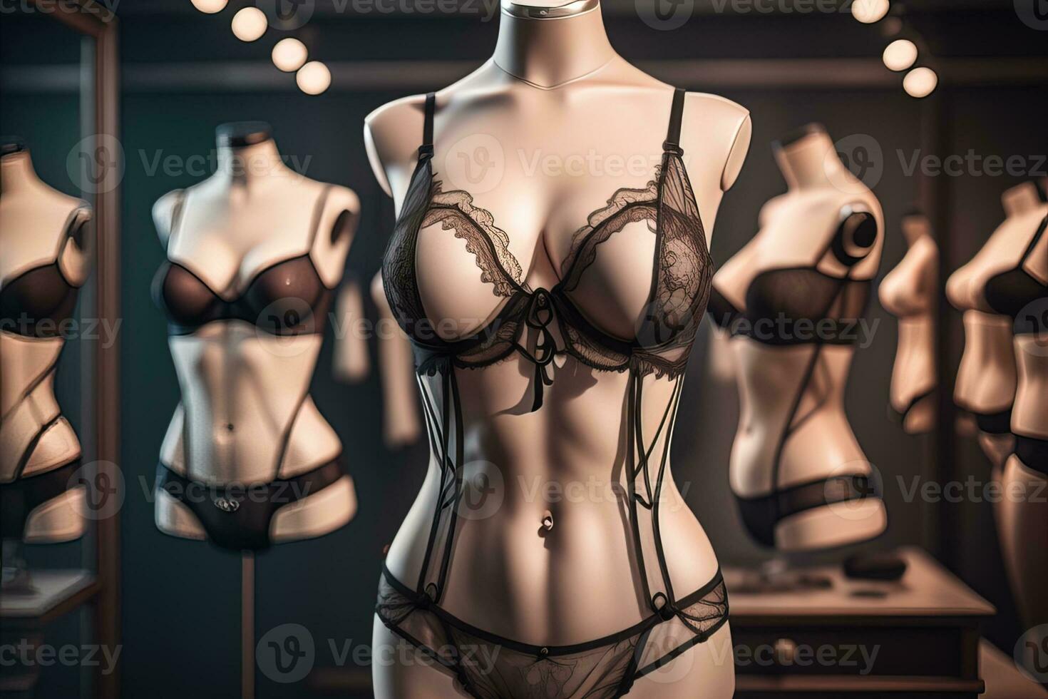 AI generated Sensual lingerie on a mannequin. ai generative photo