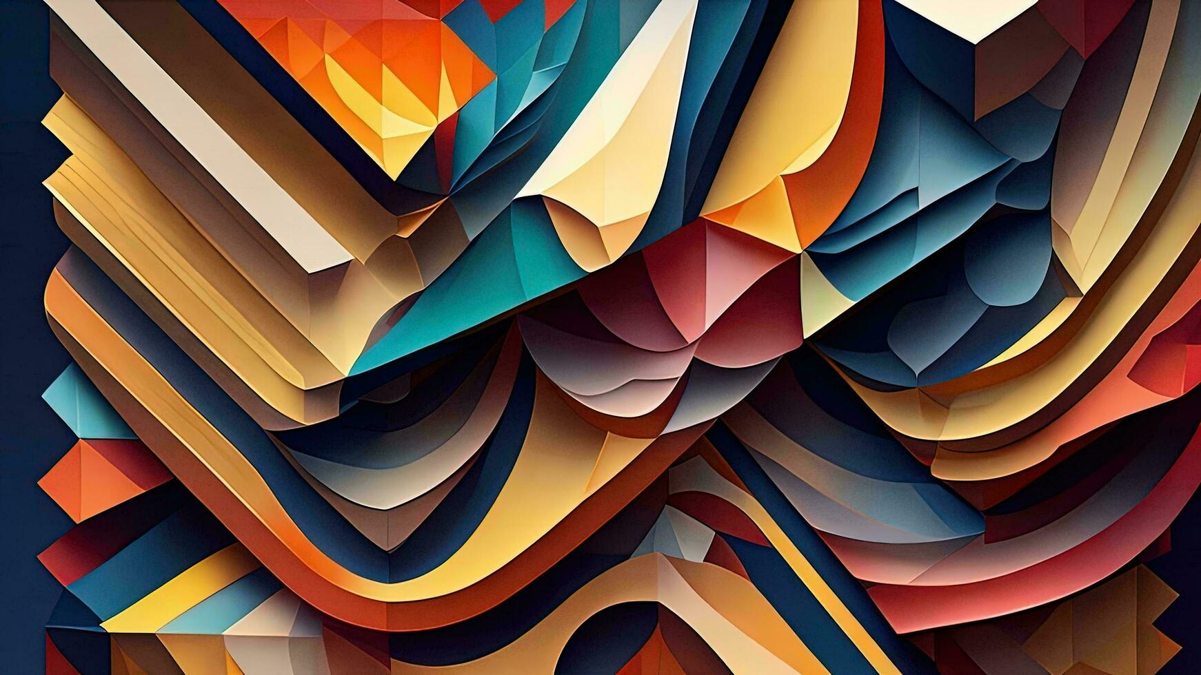AI generated Colorful abstract background with geometric shapes. Vector illustration. generative ai photo