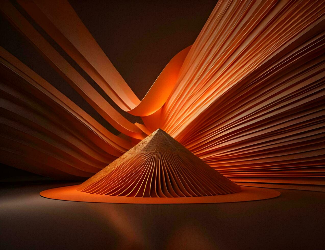 AI generated Abstract geometric shape. Futuristic background design. generative ai photo
