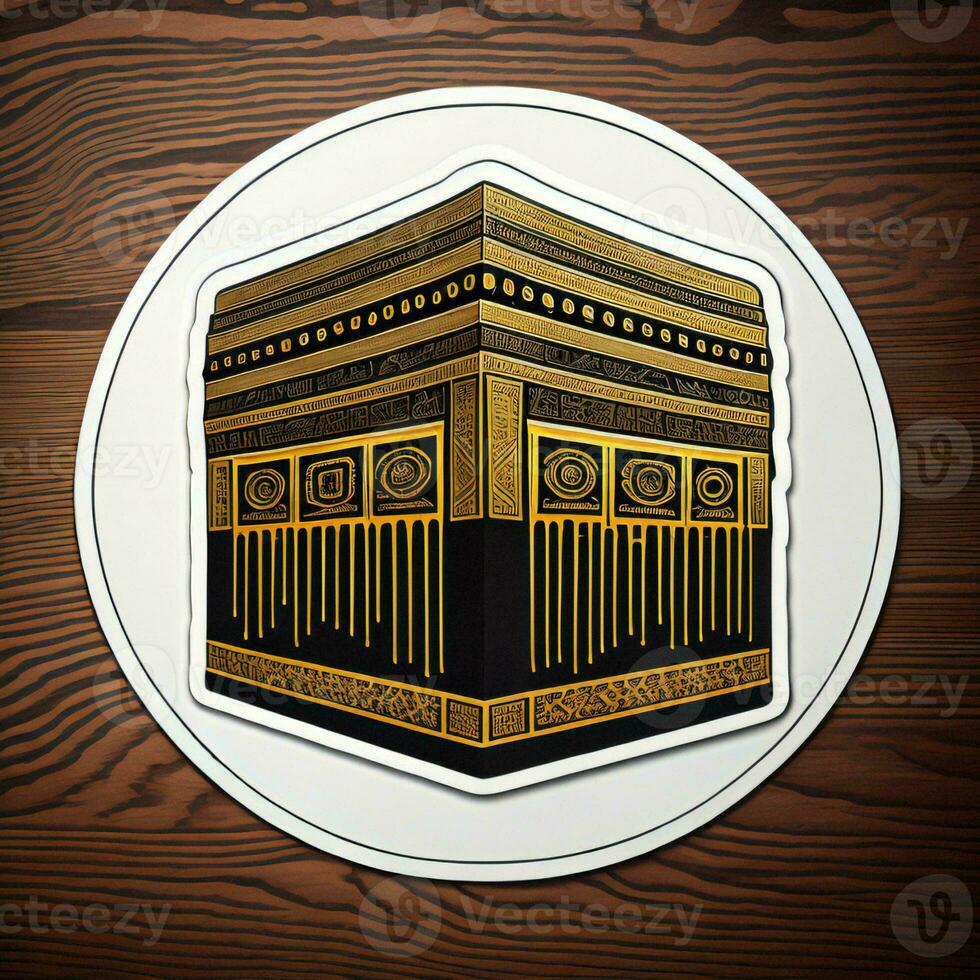 AI generated Islamic holy place of Kaaba. generative ai photo