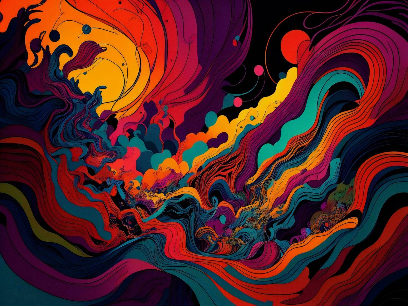 AI generated Abstract colorful background. Vector illustration for your design. generative ai photo