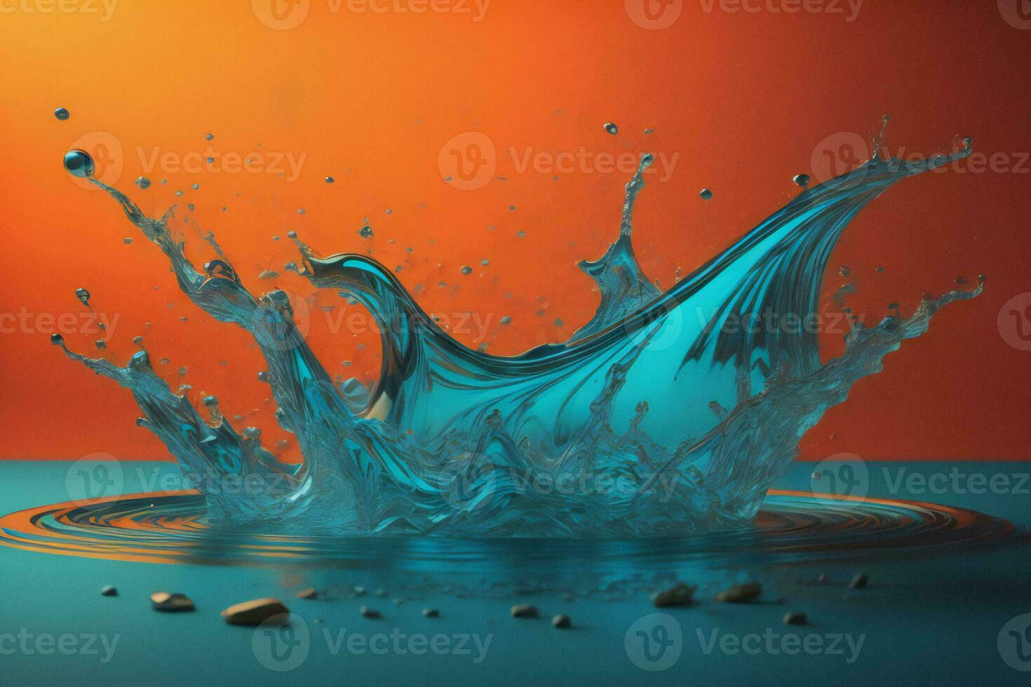 AI generated Splash of water. ai generated photo