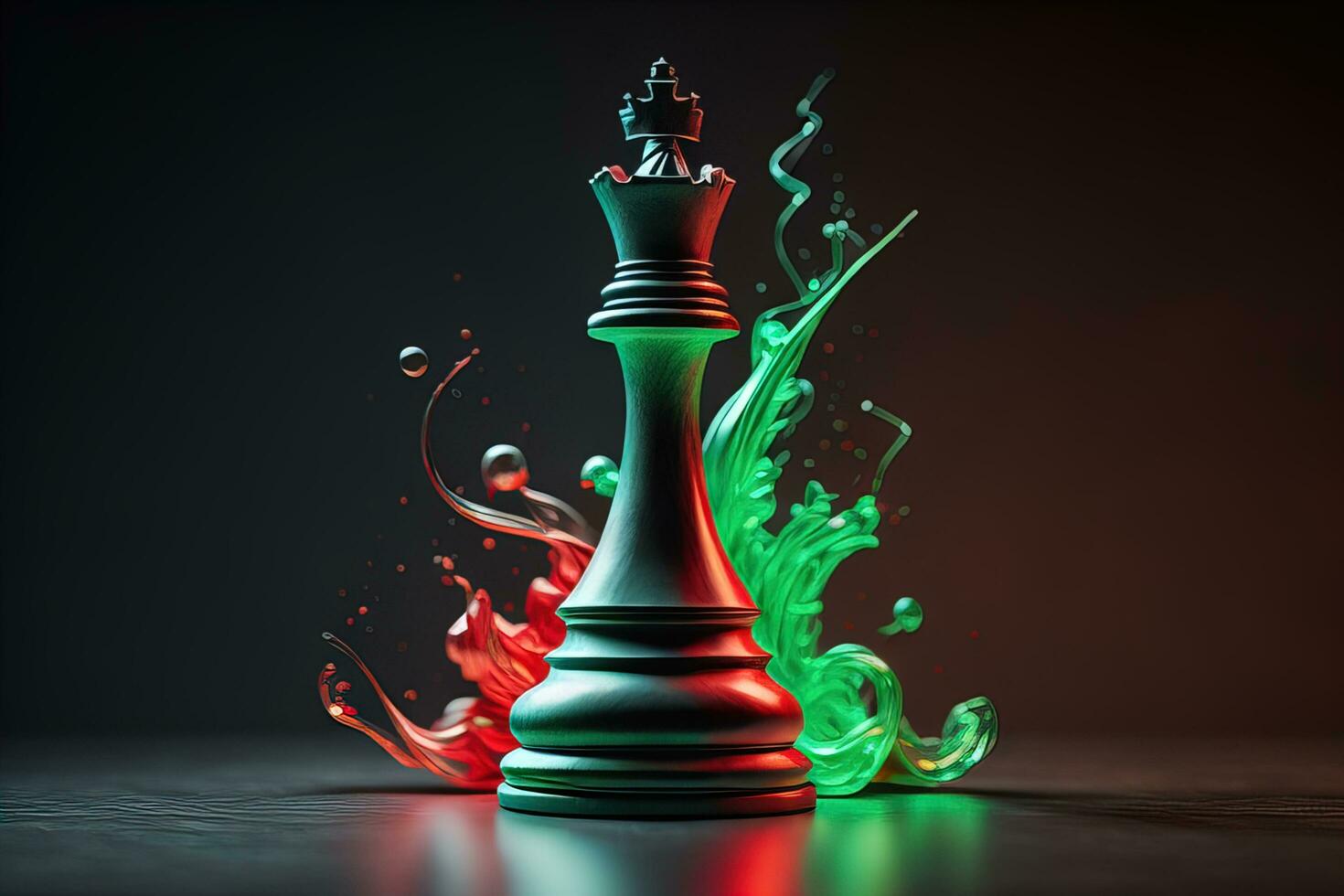 AI generated Chess king on a solid color background. ai generative photo