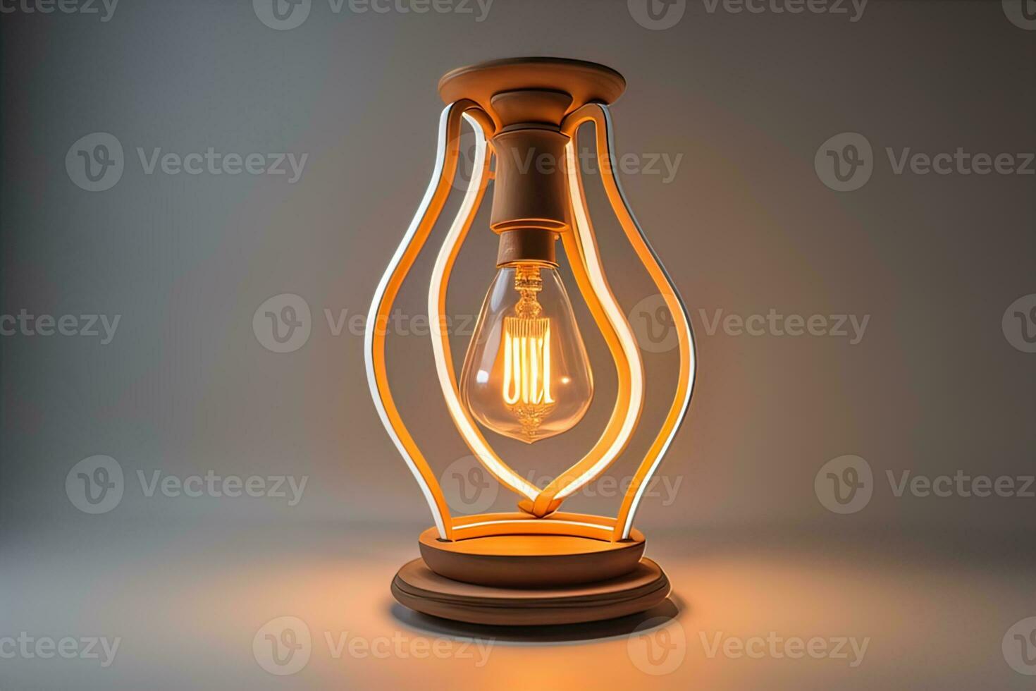 AI generated Lantern with glowing light on dark background. ai generative photo