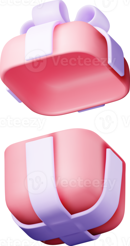 3D Gift Box with Bow png