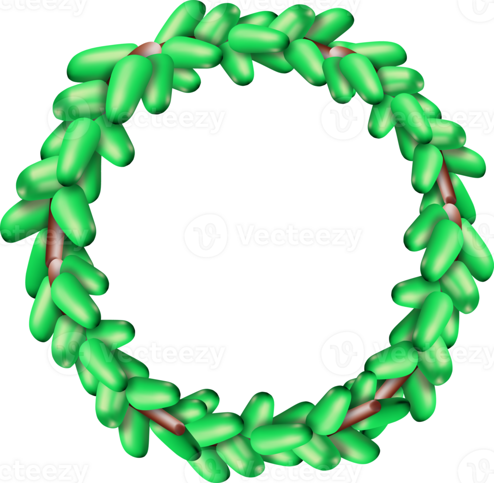 3D Christmas Empty Wreath png