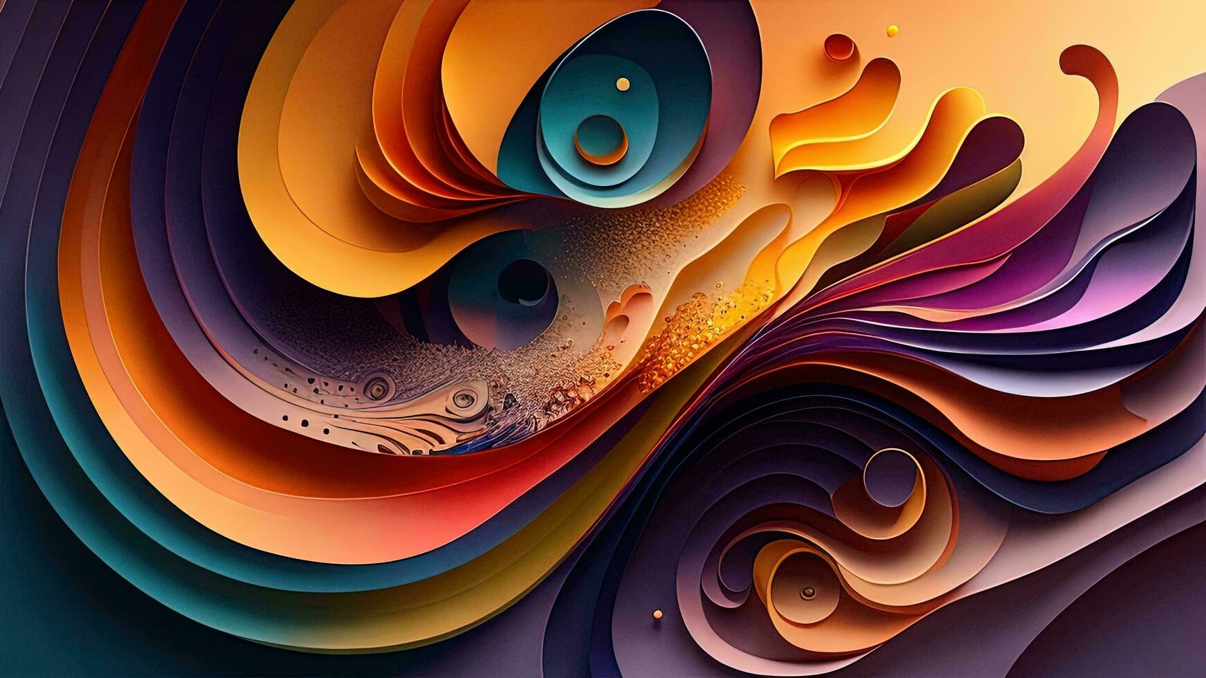 AI generated abstract colorful background with swirls. generative ai photo