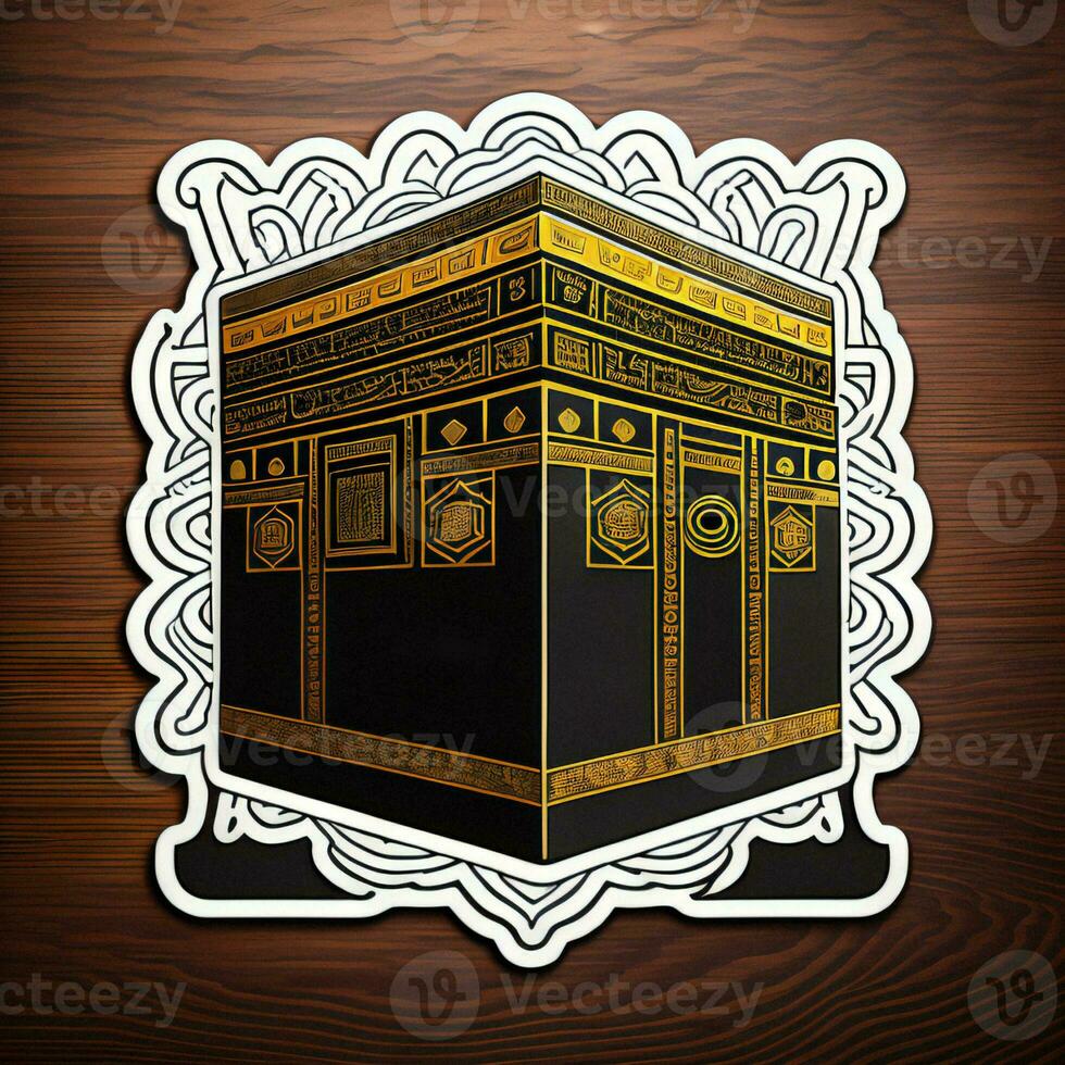 AI generated Islamic holy place of Kaaba. generative ai photo